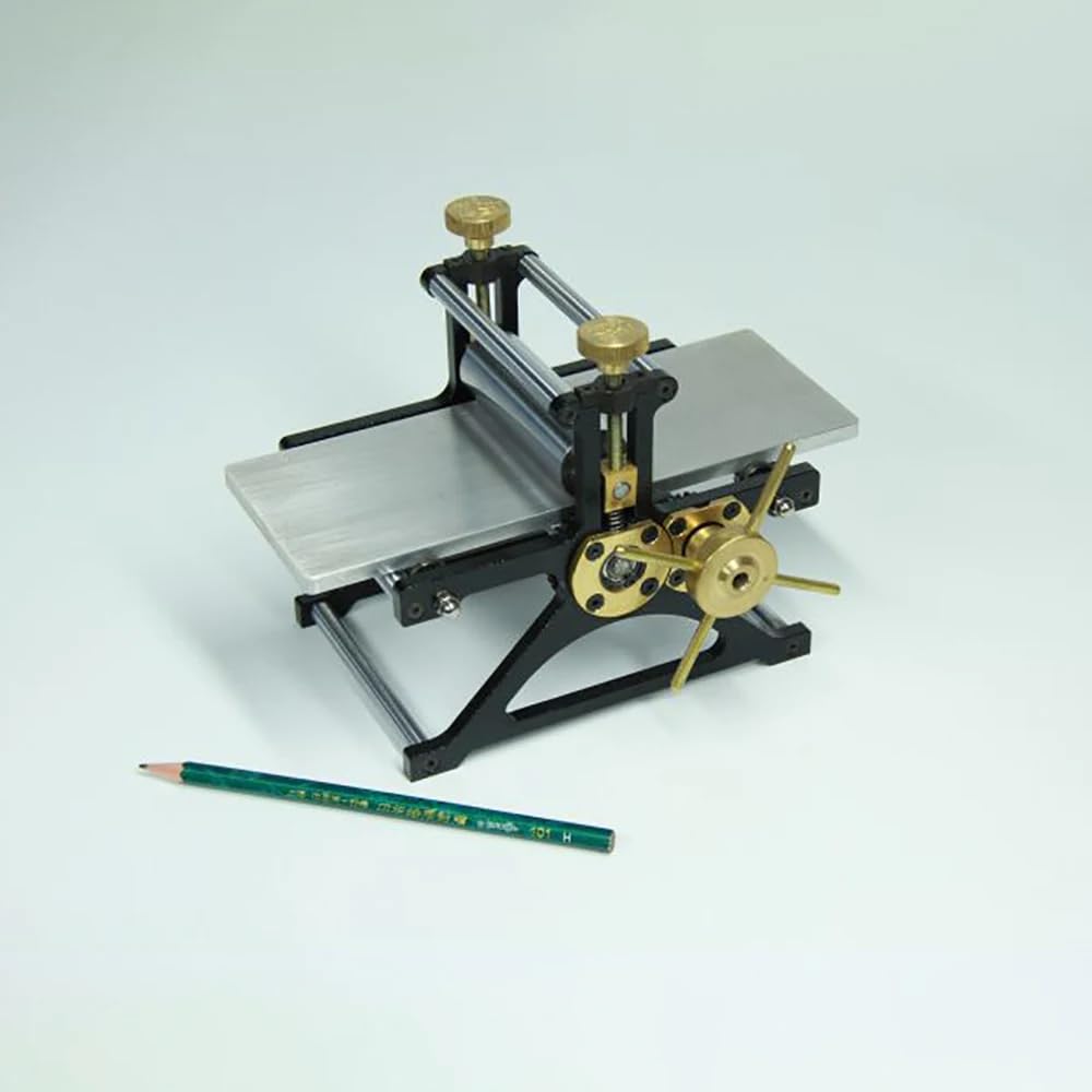 Aitoserlea YJ-10 Manual Engraving Typographic Machine Home Studio Printer Mini Letterpress Printmaking Machine Table Size 75X200MM
