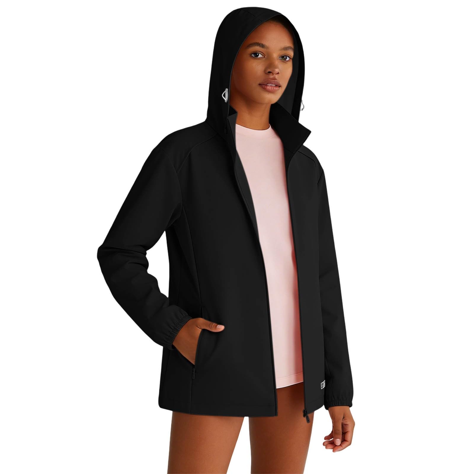 Generisch Leichte Outdoor hoodie Jacke Damen UV Schutz - Elastisch Schnell Trocknend Sonnenjacke mit Reißverschluss & Tasche für Sommer Outdoor