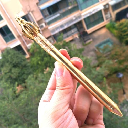 SagaSave Caneta de latão, caneta de tinta de gel de latão, refil de caneta esferográfica de metal pa