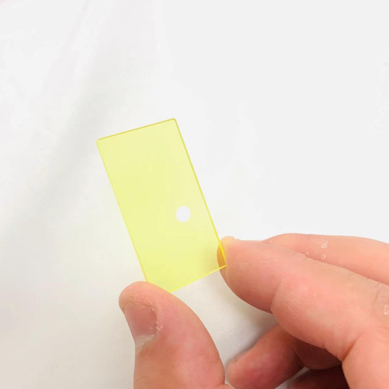 10 pièces Taille Totale 31.7x12.3x1mm 470nm Couleur Jaune Filtre Passe-Long Verre