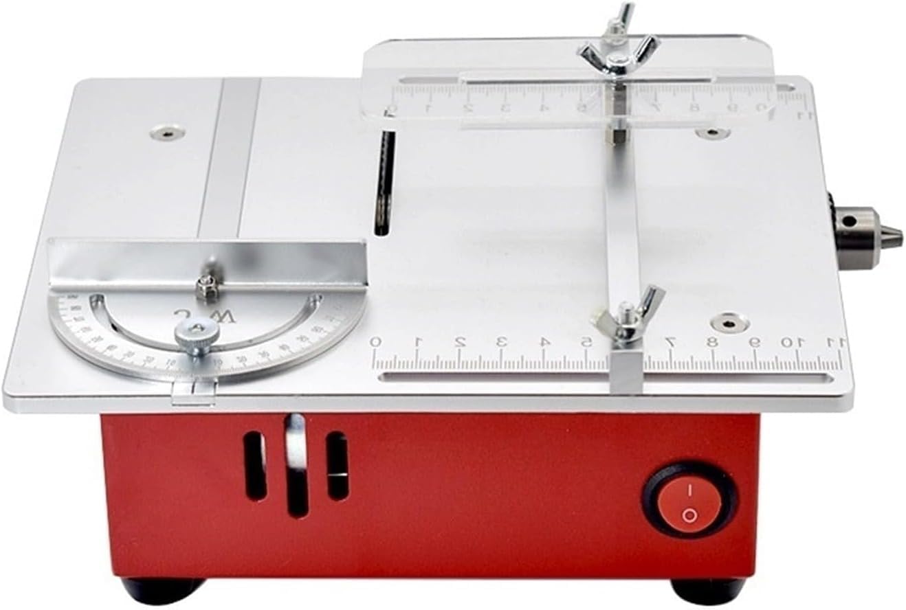 Mini Table Saw, Miniature Sliding Table Saw, for Woodworking, Circular Blade Craft Cutting Bench Saw, for Metal and Wood DIY Projects