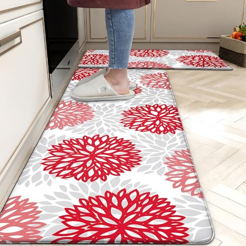 Tubeamin Cushioned Anti Fatigue Kitchen Rugs