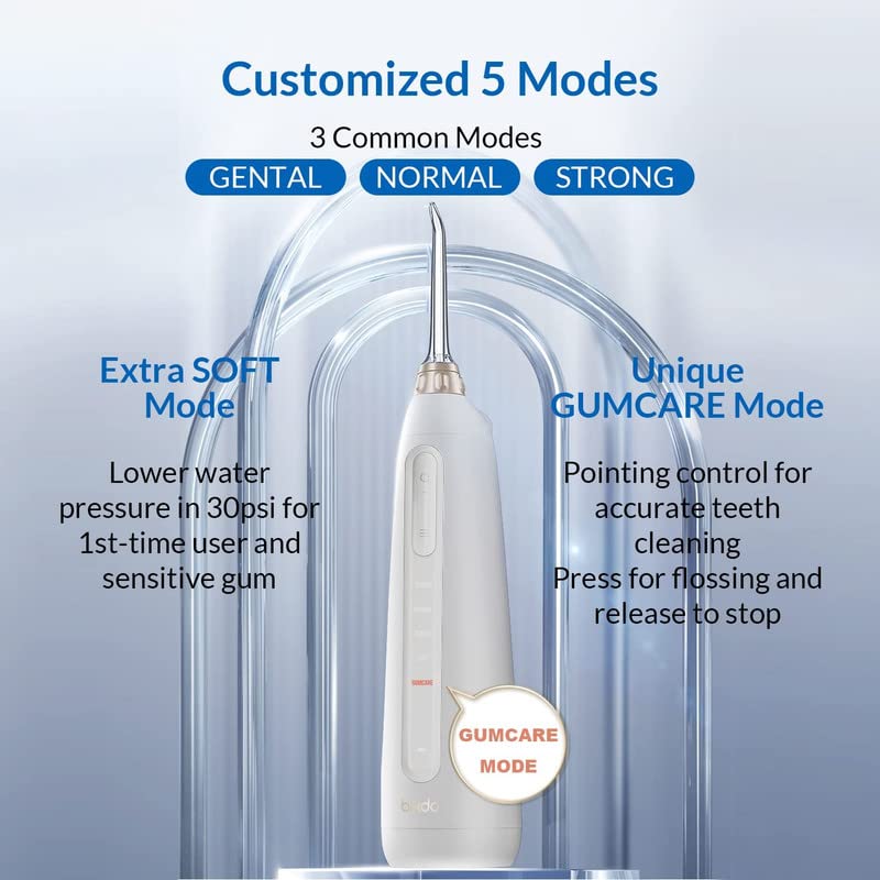 Image of P50 Premium Smart Water Flosser for Teeth Cordless Easy Cleaning 180ml Tank Magnetic Jet 5 Modes BPA Free IPX7 Pouch with 4 Nozzles Teeth Cleaner for Braces Implants Prevent Plaque Nice Gifts