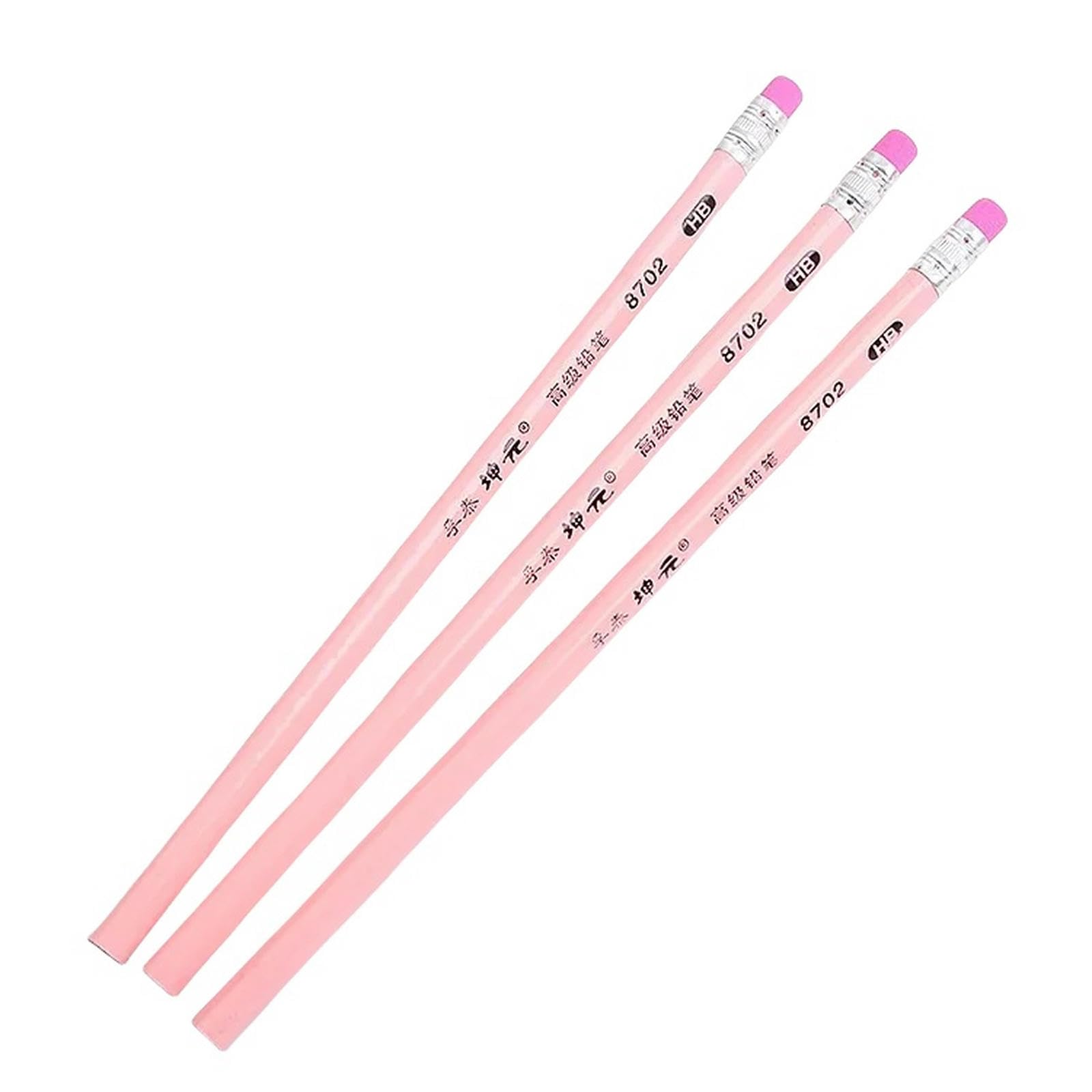Crayon sans encre avec pointe remplaçable, Crayon à papier HB standard multicolore for l'école et le bureau(Pink 1pcs)