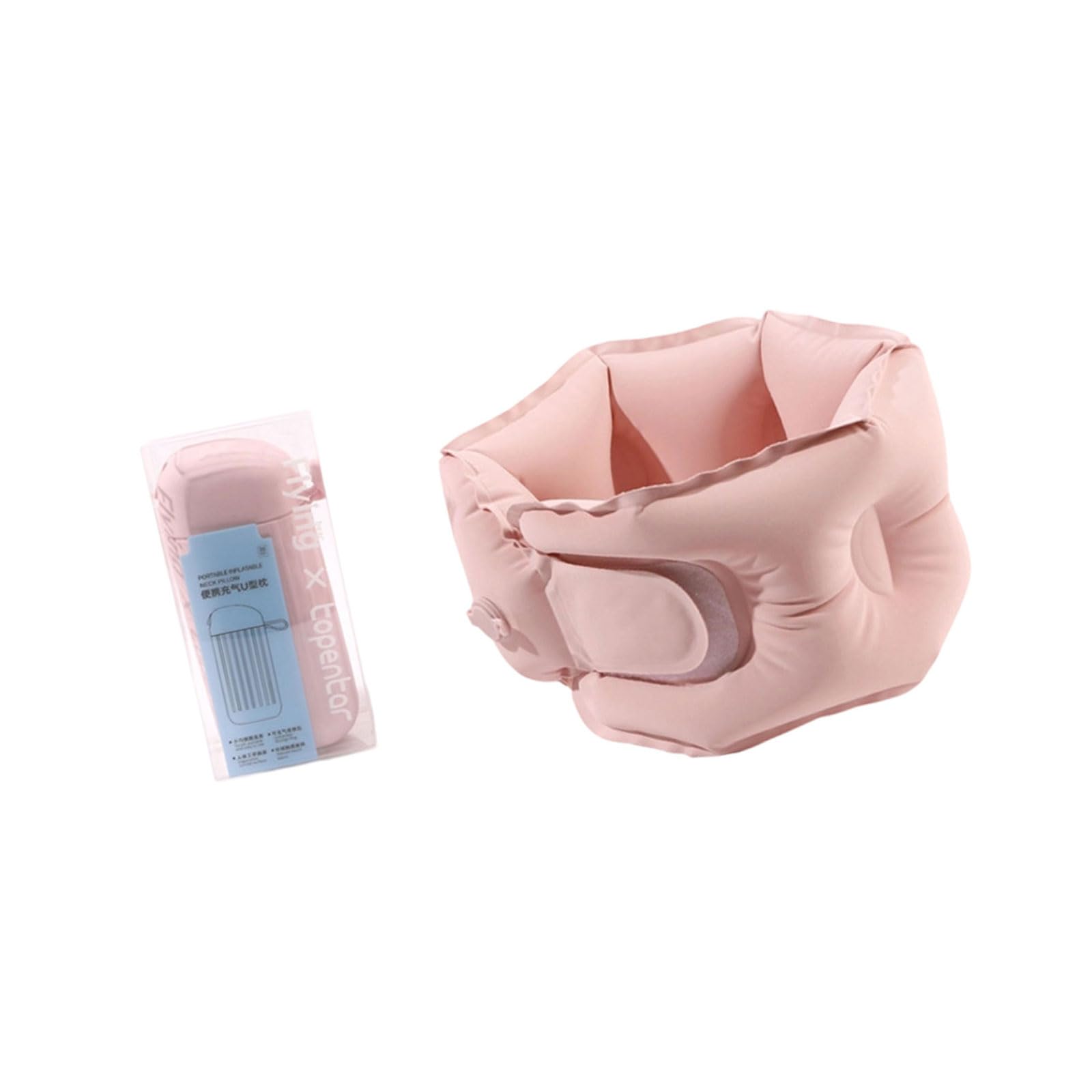 Hsioluted Inflatable U Shape Travel Pillow with Cooling Fabric for Neck on Airplanes Offices and Home Use Offices Sleep Pillow