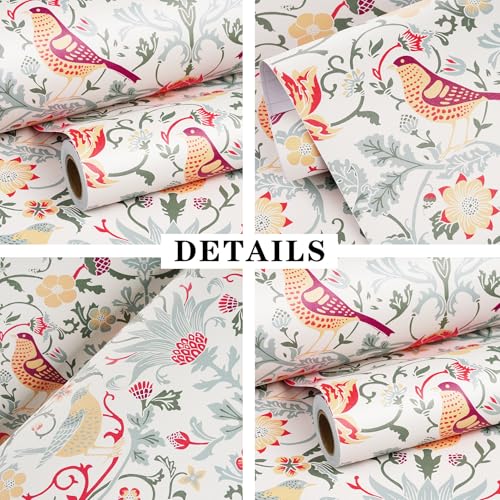 Rouleau adhésif décoratif oiseaux et fleurs ReWallpaper 12m - 5