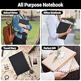 Yarotm Squared Paper Notebook A4-2PCS Pack A4 Notebooks Black Cover with 100GSM Thick Graph Paper - 120 Pages A4 21x29.2cm Spiral Bound Notebook - 5x5mm Grid Notebook A4 - Image 7