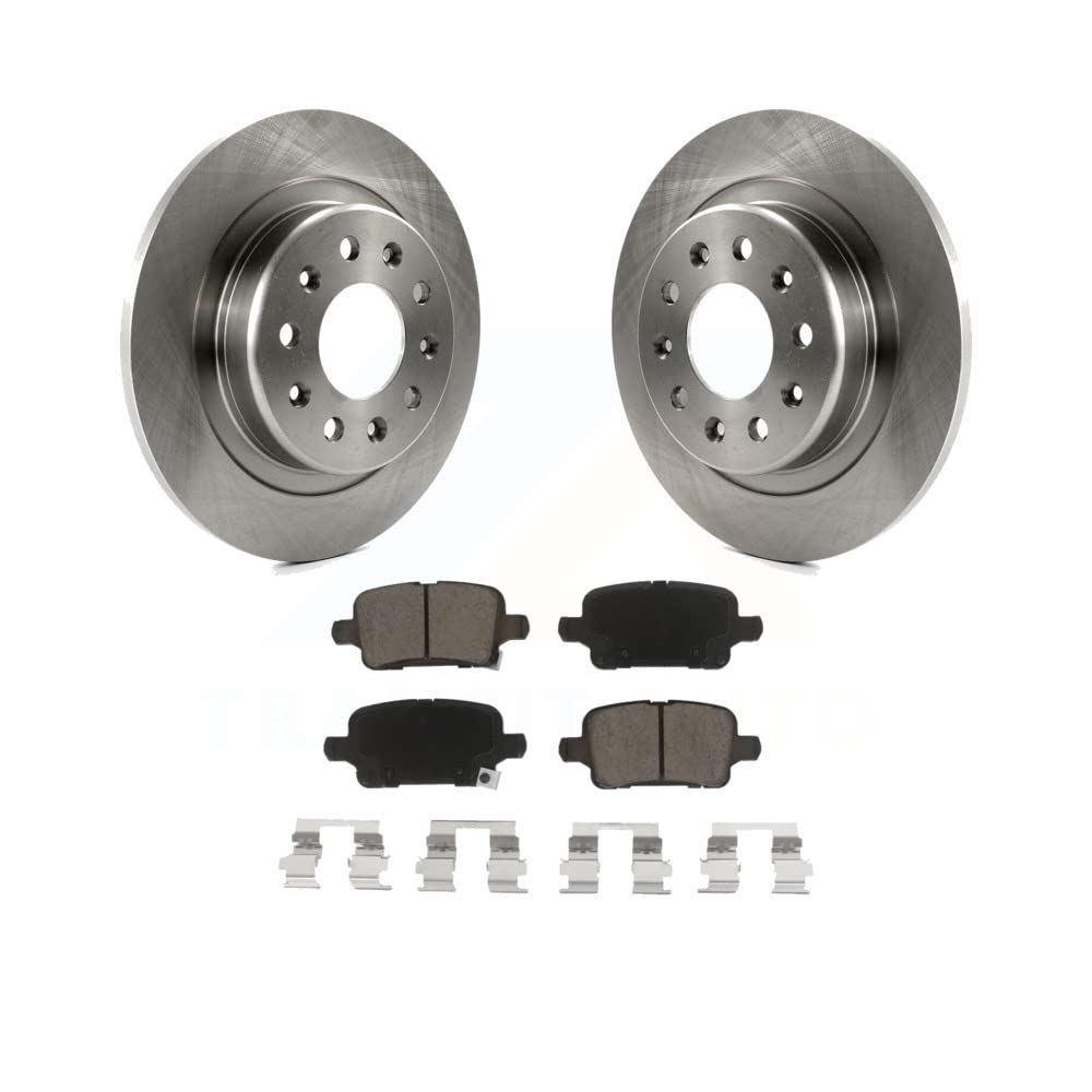 Transit Auto - Rear Disc Brake Rotors And Ceramic Pads Kit For Chevrolet Equinox GMC Terrain Buick LaCrosse K8C-101808