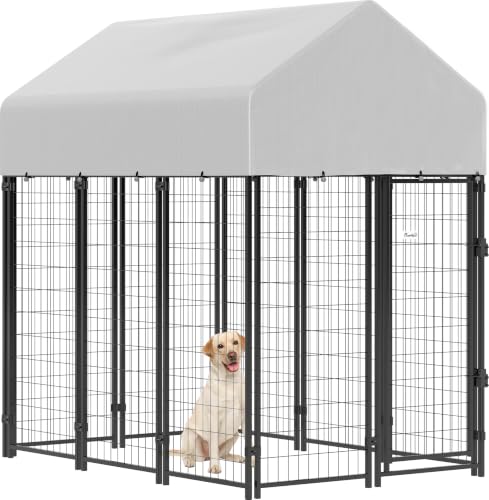 PawHut 6x4x6 Covered Outdoor Dog Run