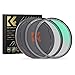 K&F Concept Magnetic 55mm Circular Polarizers Filter (Magnetic Polarizing Filter + Magnetic Basic Ring + Lens Cap) with 28 Multi-Layer Coatings CPL Filter for Camera Lens (Nano-X Series)