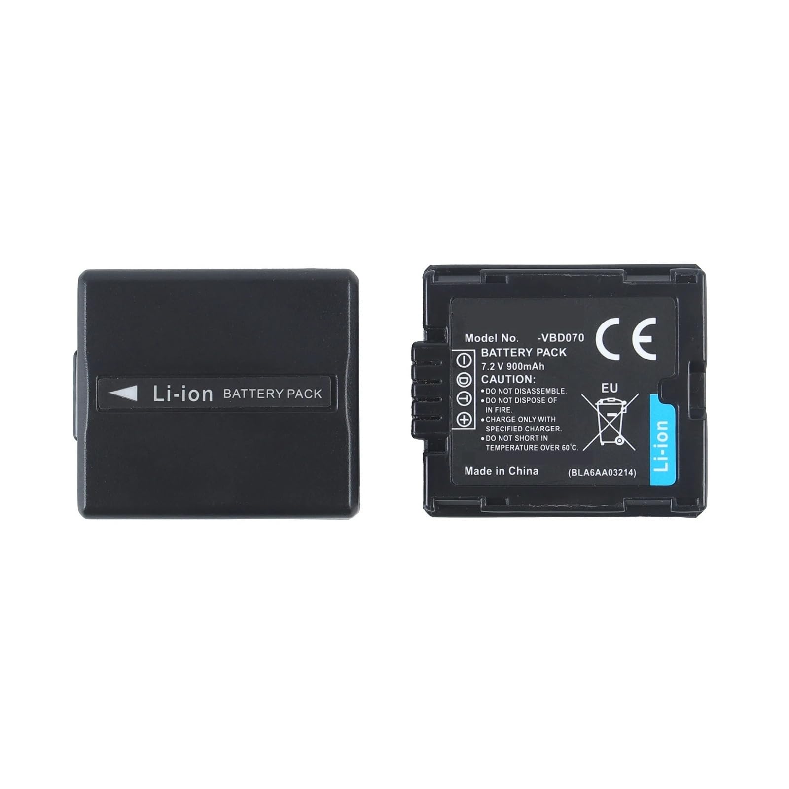 NVVSHND Battery 2PCS, Compatible For Panasonic CGA-DU07 CGA-DU06 DU12 DU14 DU21 GS188GK VBD070 CGR-DU06E/1B CGA-DU06A/1B CGR-DU06 Camera