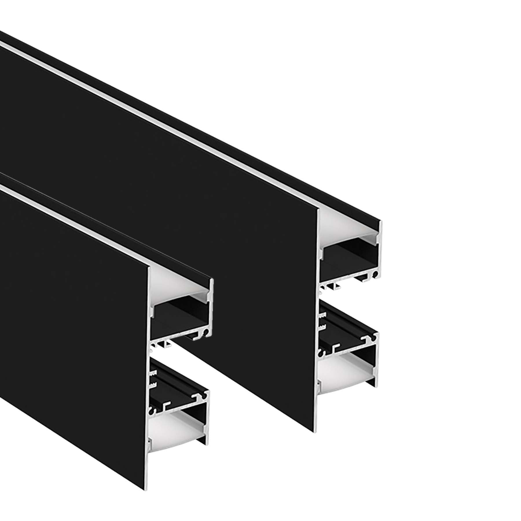 G.W.S® Wall & Coving LED Profile, 2-Pack Aluminium Channel for LED Strip Light, 2 Metres 75.2mmx25mm (268)