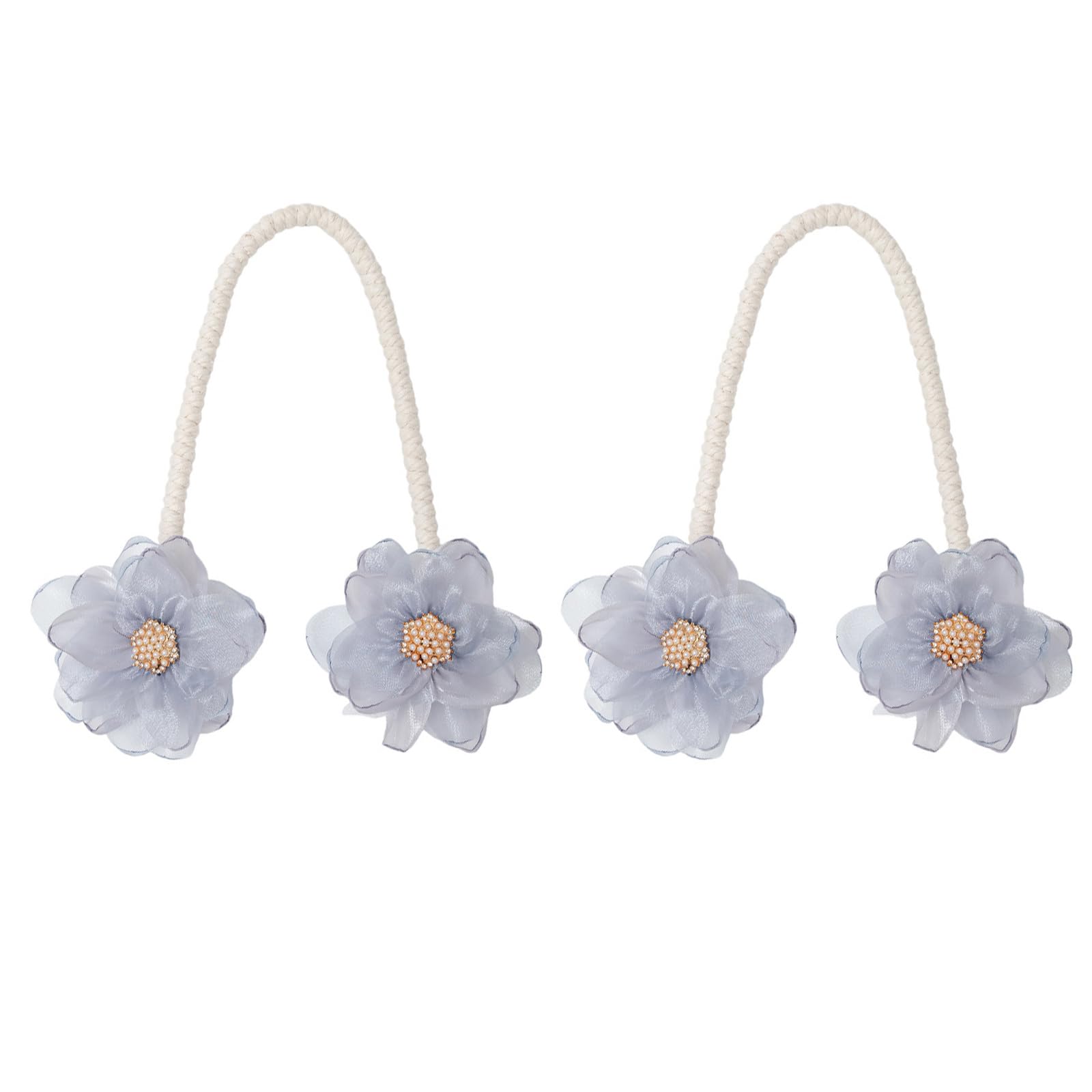 Of 2 Artistic Artificial Flower Curtain Buckles Adjustable Tieback for Home Decors Window Drapery Floral Holdback Tie Window Curtain Tiebacks Holdbacks