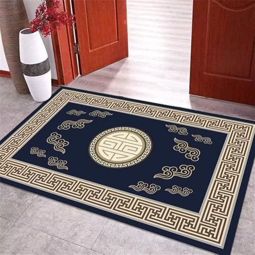 Tapis design floral rétro 90x120cm aux finitions soignées pour séjour