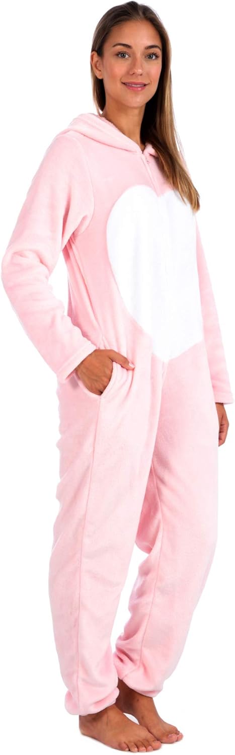 Body Candy Women's Cute Plush Animal Onesie with Hood One Piece Adult Pajama (Unicorn, Large) - Image 4