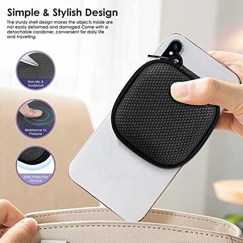 Earbud Case Hard Eva Earphone Carrying Case Cell Phone Accessories Storage Bag With Carabiner For Airpods Headset Earphone Flash Drive Charging Cable Key Wall Charger #TOP2