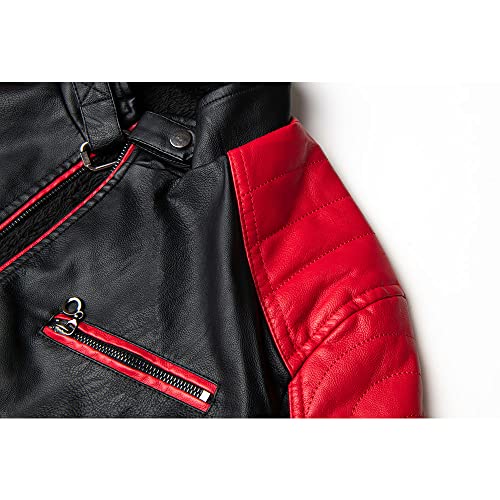 Christian Gift| Devil See Me Head Down Until I Said AMEN| Custom Name|Men Black Red White Leather Jacket Coat3