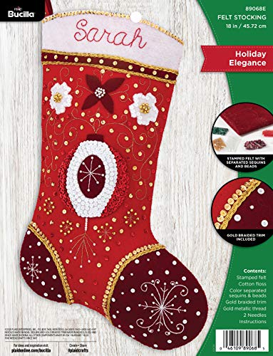Kit de chaussettes de Noël en feutre Bucilla, l'activité créative idéale pour toute la famille