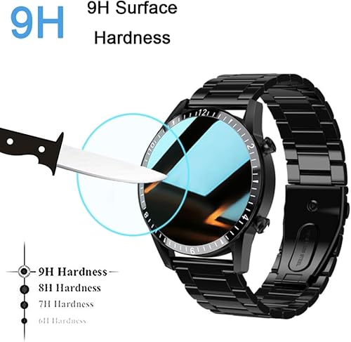 Vista 3 de Paquete de 3 protectores de pantalla compatibles con FILIEKEU I9Y Smart Watch de 1.3 pulgadas, vidrio templado para I9 1.3 pulgadas, protectores