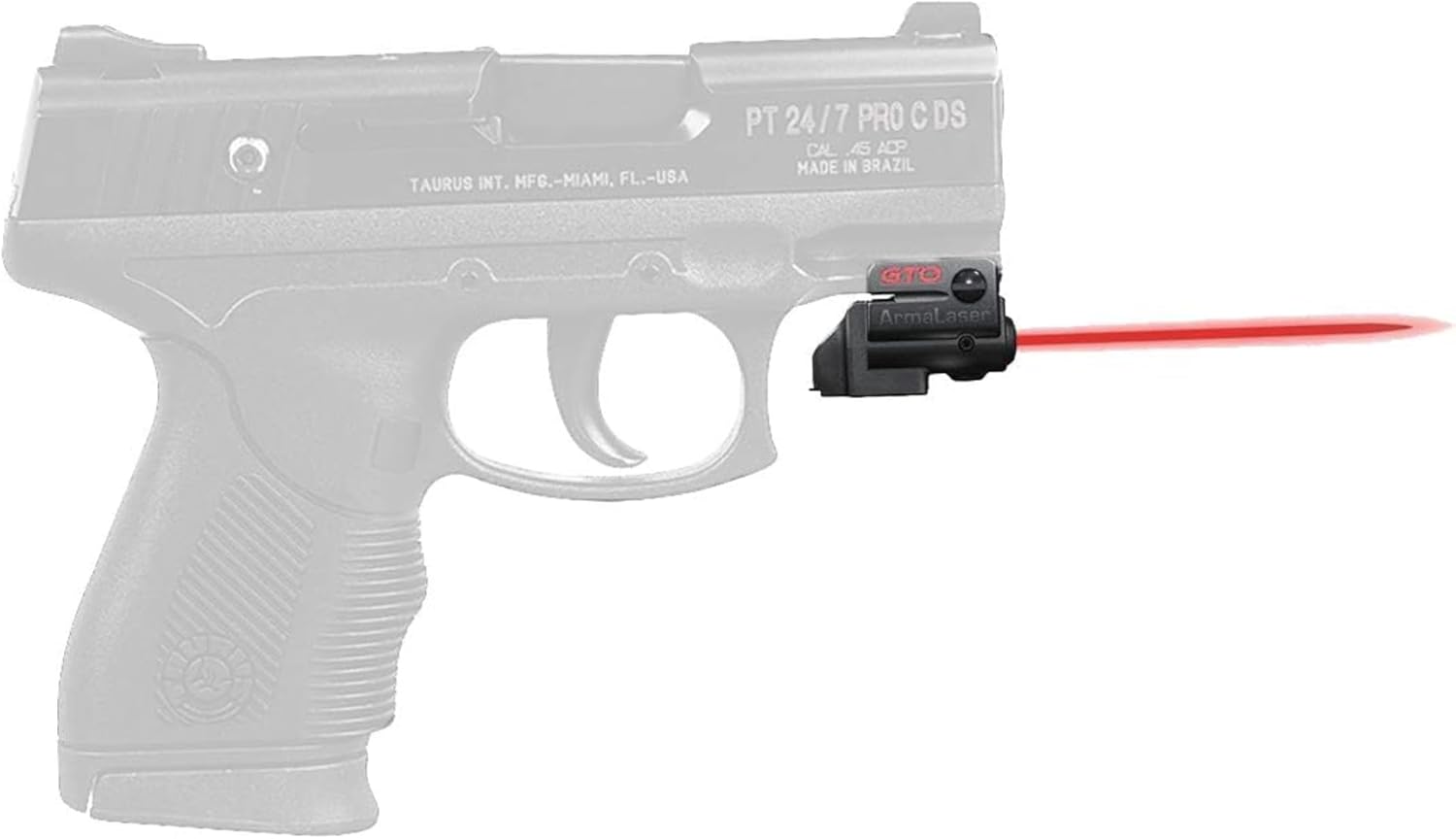 Laser Kit for Taurus PT111 / PT140 Millennium G2 G2C G2s G3 G3X G3XL TH9C TH40C TX22 24/7 PT145 w/Tactical Holster, Grip Activated ArmaLaser GTOS/GTO Red Laser Sight & 3 Batteries (Must Have Rail)