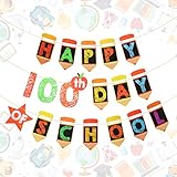 100th Day of School Banner - 100 Days of School Decorations, Happy 100th Day of School Party...