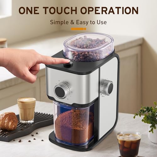 Ollygrin Flat Burr Coffee Grinder