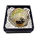 Unique Art 3-Inch Pearl Swirl Ocean Gemstone World Globe Paper Weight