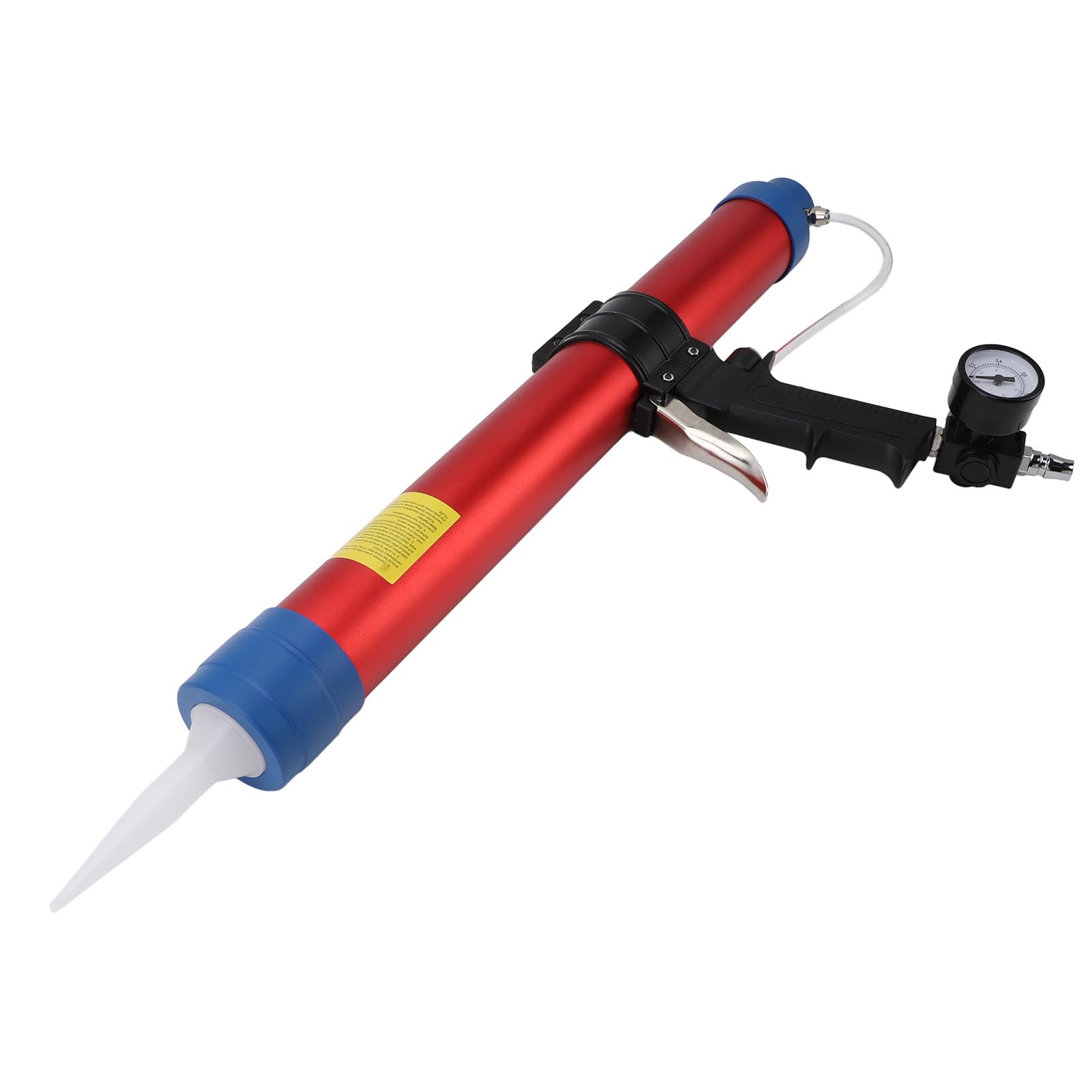 Pneumatische Kartuschenpistole 310ml Weichkleber Luftpistole Glaskleber-Dichtungspistole, Soft Glue Luftpistole mit Manometer, Versiegelung Kartuschenpistole Luftpistole mit 10 Präzisionsdüsen