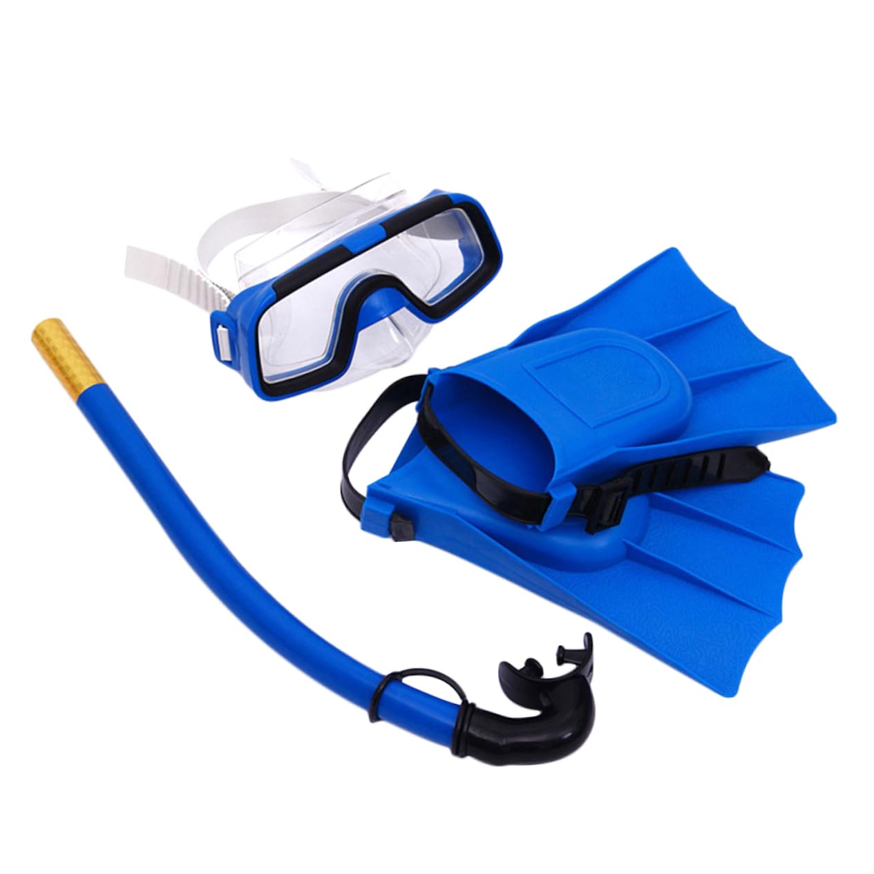 Mikinona Snorkeling Set with Diving Mask Silicone Swim Goggles and Fins for Outdoor Underwater Gear