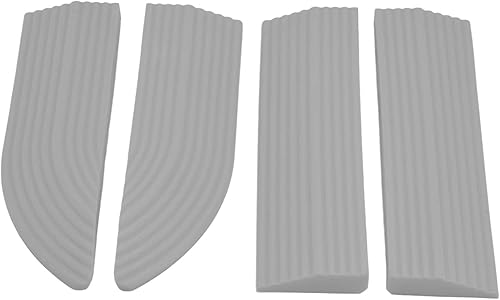 Tapete de rampa para umbral de puerta, placa de raspadura, ajuste auxiliar utilizado para umbrales, puertas y baño (gris)