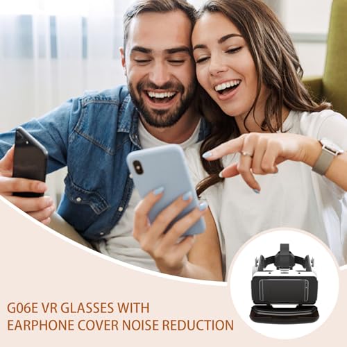 VR Headset, Adjustable 3D Virtual Reality Goggles, HD Lens Viewer with Anti-Blue Light Protection, Soft Face Padding, Wide Phone Compatibility, Perfect for Movies, Travel, (ABS) – Image 5