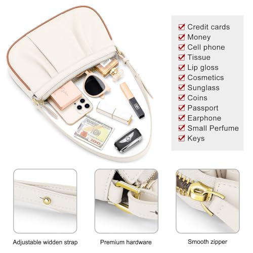 Image of RONSIN Small Shoulder Bags for Women Mini RFID Shoulder Purse Small Hobo Bag Underarm Handbag with Zipper Closure