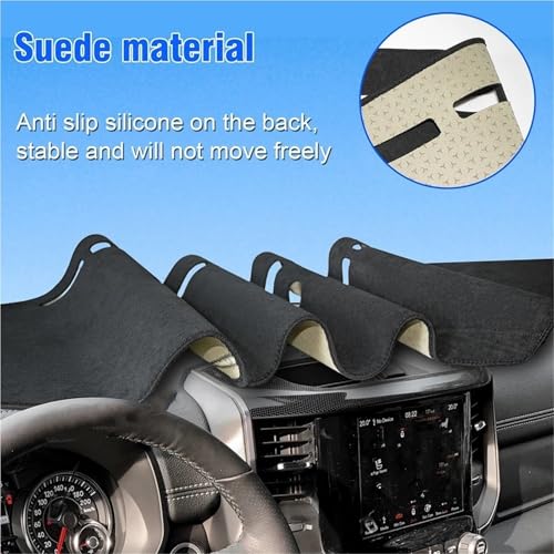 Housse de tableau de bord pour Dodge Ram 1500 2019-2024 antidérapante - 2