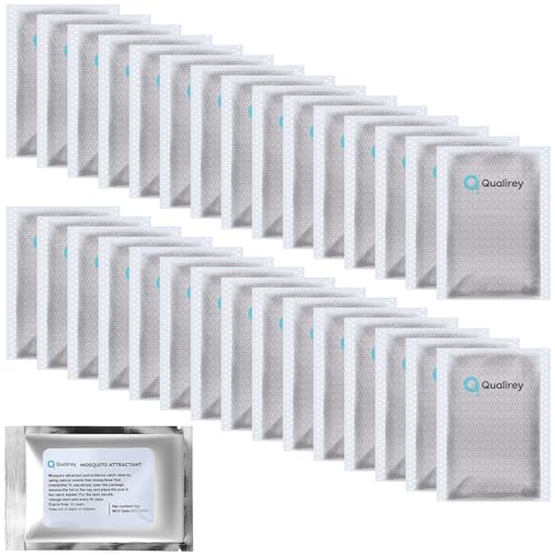 Image of Qualirey 30 Pack Mosquito Attractant Lure in Bulk, Bait Refill for Bug Zapper Compatible with All Mosquito Trap Enhances Catch Rates Safe Non Toxic Long Lasting Bait for Home Garden Indoor Outdoor