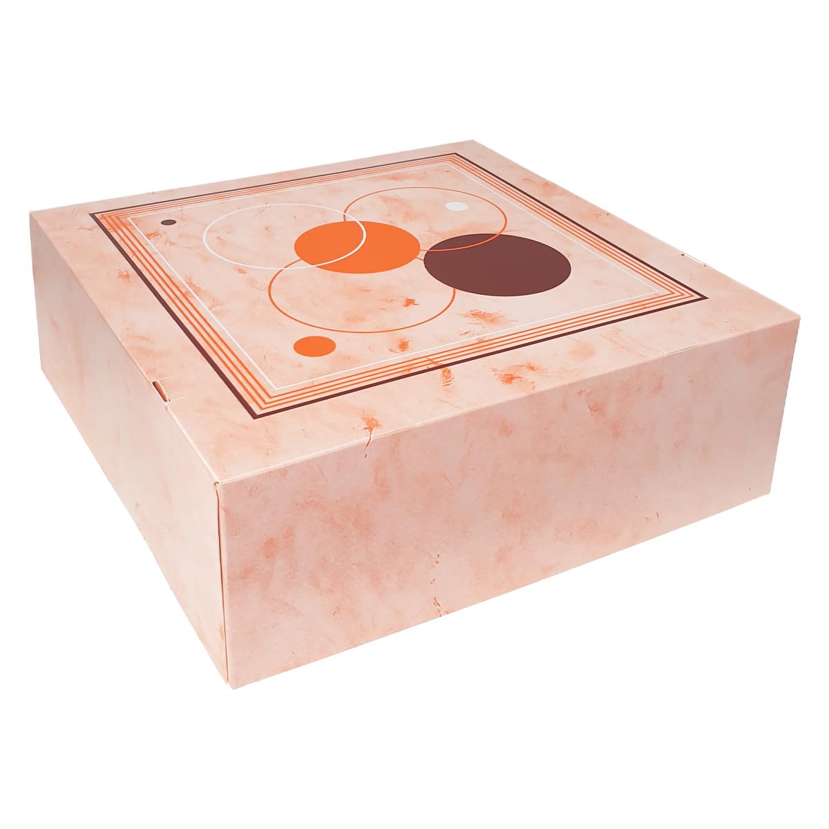 50 Tortenkarton Orange 32x32x11 cm – Tortenbox/Kuchenbox aus Karton – Tortenverpackung für sicheren Transport – Kuchentransportkarton & Kuchenschachtel für Kuchen & Torten
