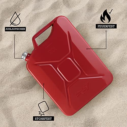 Image of Oxid7 Fuel Canister 20 Litres Made of Metal with Screw Cap Suitable for Petrol, Diesel and Bio-Ethanol 20 L Petrol Canister with UN Approval & Design Tested