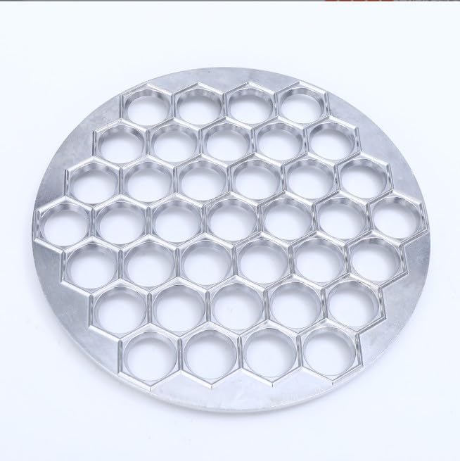 Silver Ravioli Dumpling Mold, Russian Pelmeni Maker,37 Holes Metal Ravioli Maker, Pelmeni Meat Dumplings Maker,Handmade Dumpling Cutter,Kitchen Utensils and Gadgets