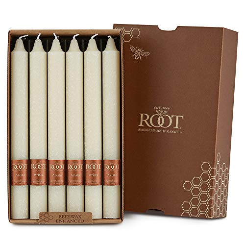 Root Candles 12-Count Unscented Dinner Candles Dripless Beeswax Enhanced Timberline&trade; Arista...