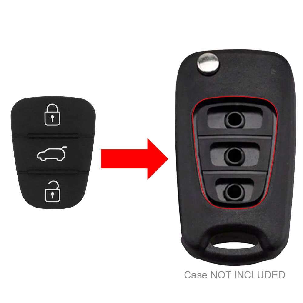 Botonera De Repuesto Para Llave De Hyundai Y Kia - 3 Botones (compatible Con Varios Modelos)