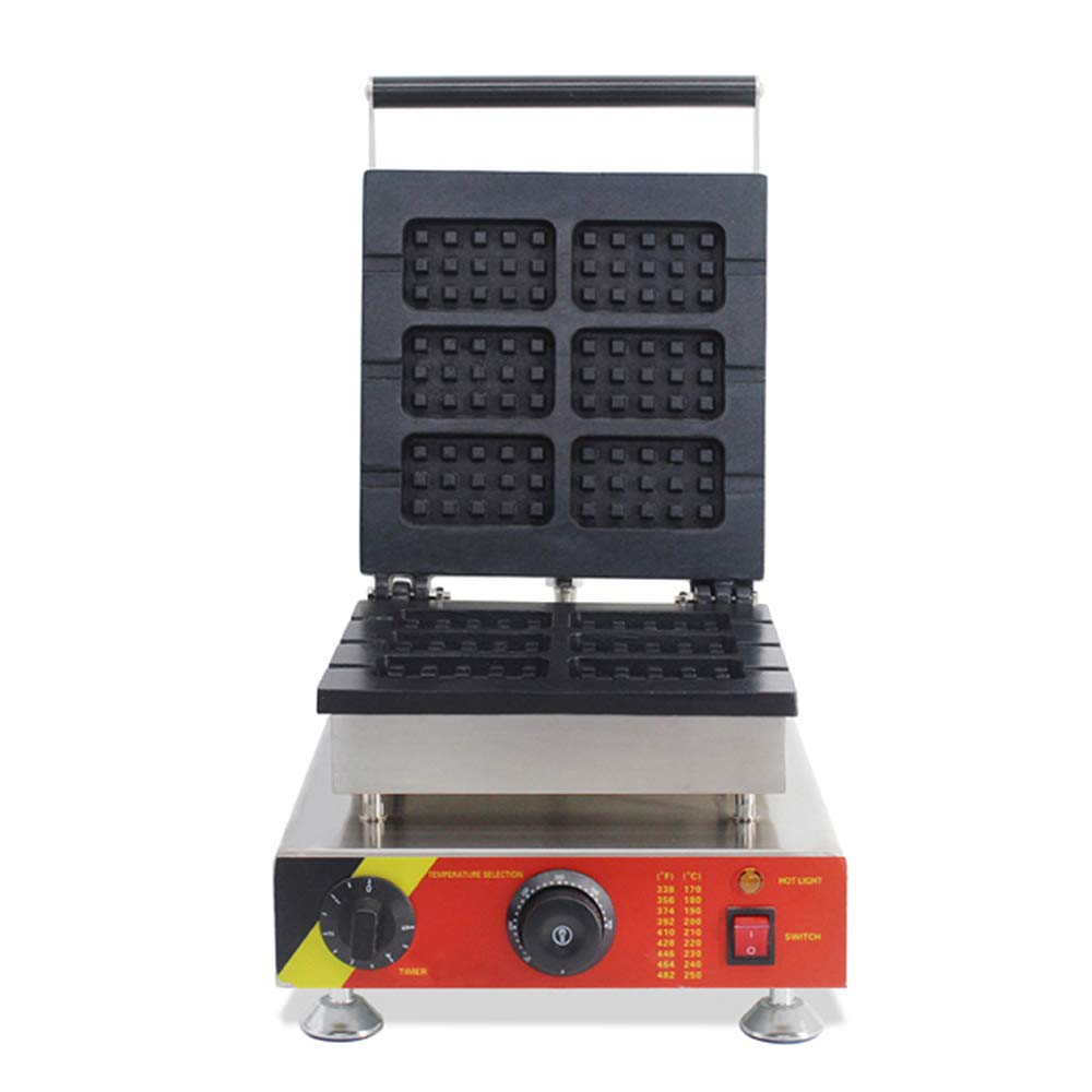 Waflera con placas antiadherentes y termostato ajustable, 1,65 kW, tamaño compacto para un fácil almacenamiento