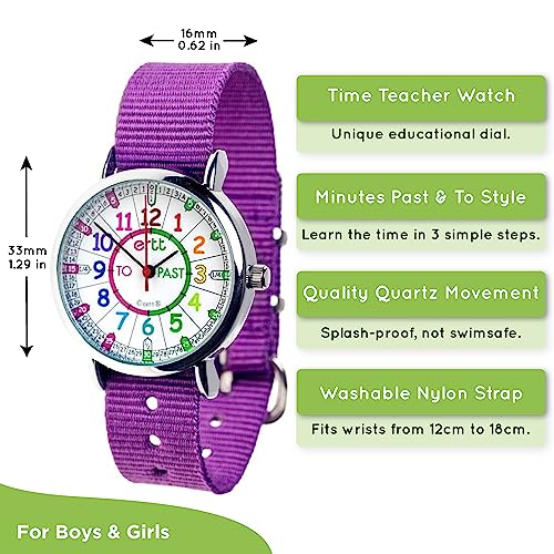 EasyRead Time Teacher Kids' Watches - Analog Teaching Watch for Kids - Learn to Tell Time - 3 Step Time Teacher Watch - Easy To Read Dial3