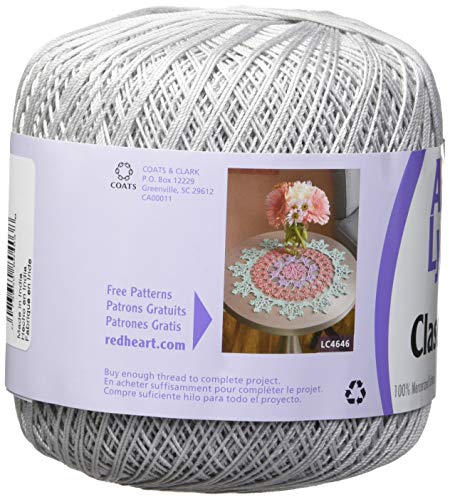 Image of Coats Crochet 154-435 Aunt Lydia's Crochet, Cotton Classic Size 10, Silver