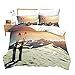 3 Pieces Extreme Sports Theme Duvet Cover Full Ski Sports Pattern Decor Bedding Comforter Set For Adult Teen Kids Boys Snow Mountain Printed Decor Simple Soft Bedding Comforter Cover With Zipper Ties