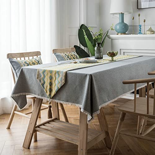 Chemin de table moderne vert avec finitions jacquard haut de gamme - 2
