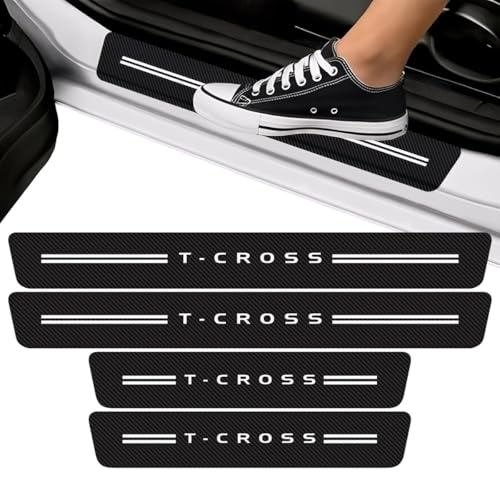 SPORTINOX, Kit Soleira de Porta Para T-Cross Fibra de Carbono Protetora