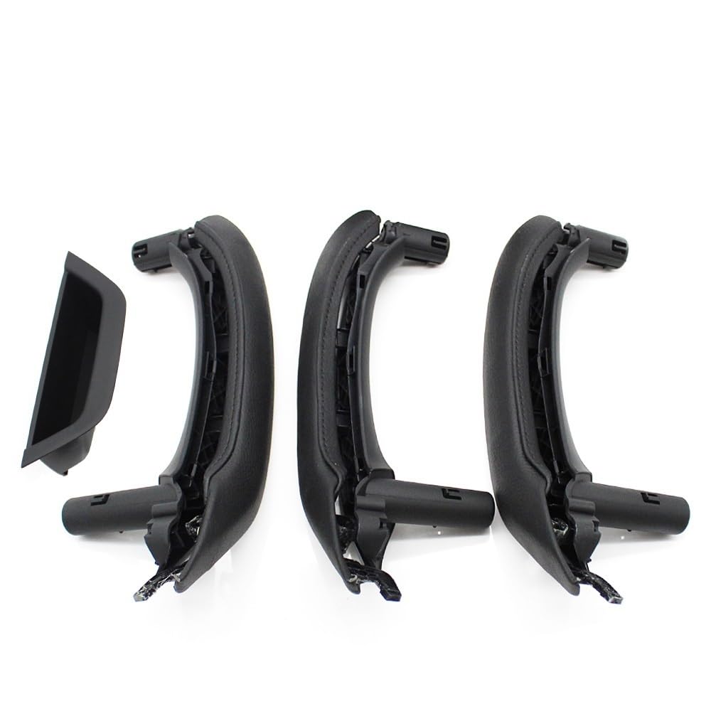 JYJYGDM LHD RHD Interior Door Armrest Inside Pull Handle with Leather Cover Full Set Assembly for BMW X3 X4 F25 F26 2010-2016(LHD 7PCS Black)
