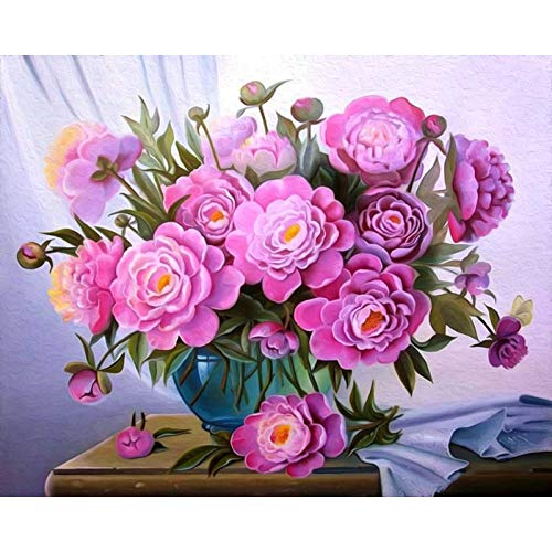 Peinture par numéros bouquet de fleurs pour décorer le salon avec élégance