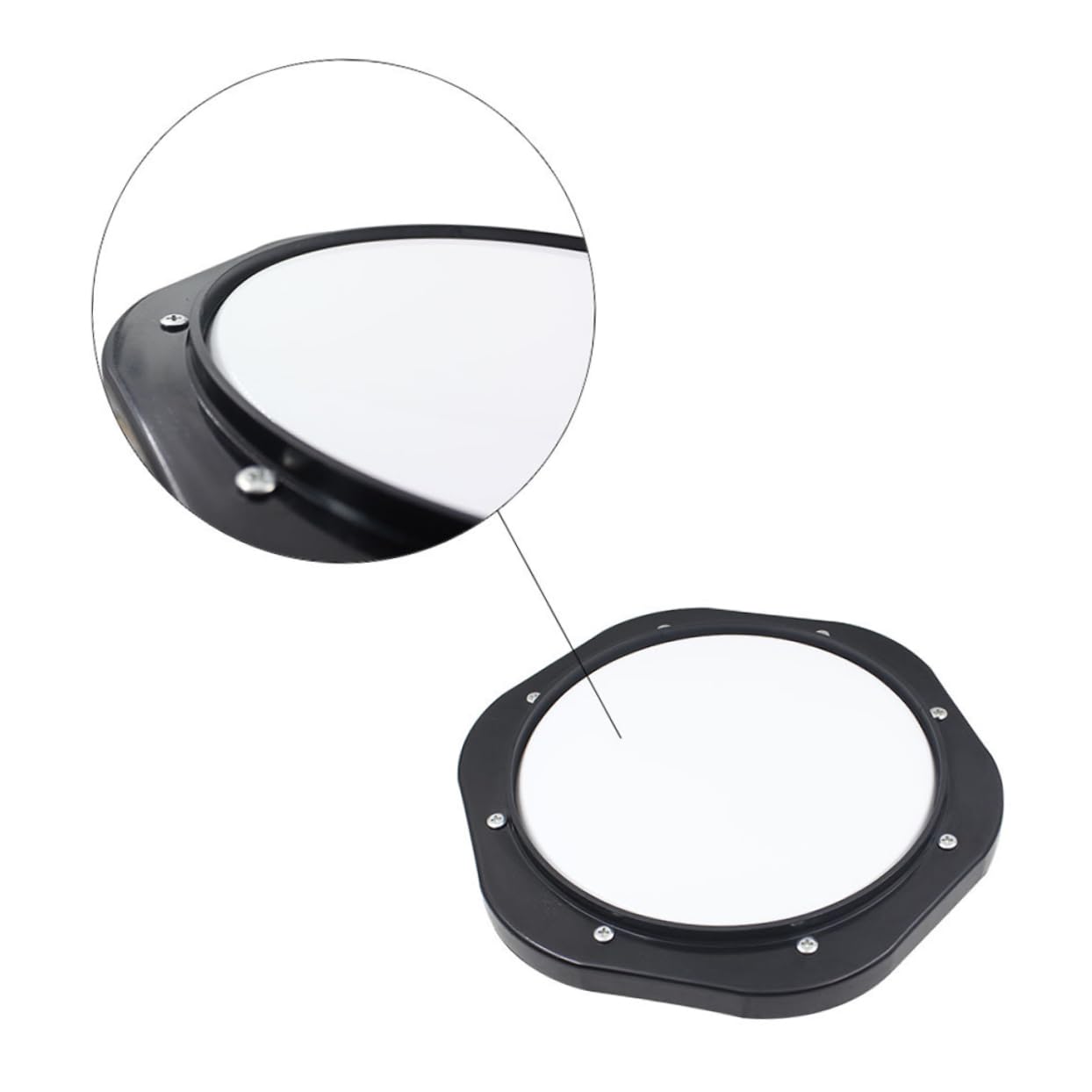 Pad da Allenamento Batteria 10 Pollici Tamburo Nero | Set 2 Bacchette e Borsa Portaoggetti Nera, Plastico, Lavorazione Tradizionale