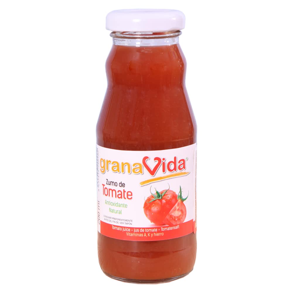 Granavida Zumo de Tomate Natural – Elaborado con Tomate Nacional (Pack de 24 Unidades de 200 ml)