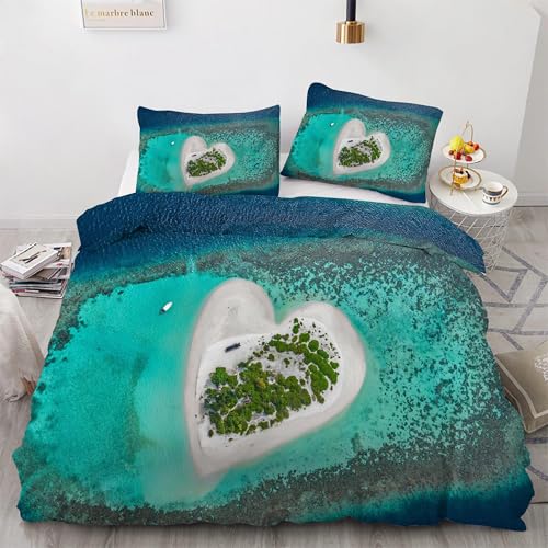 Housse de couette 200x200 océan avec fermeture éclair pratique - 2